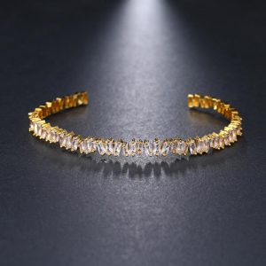 18K Diamond Shimmer Bangle  | Womens Bracelets