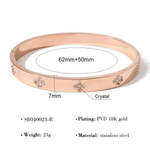 18K Rose Gold Love In Verona Diamond Bangle, 48 X 58 Mm  | Womens Bracelets