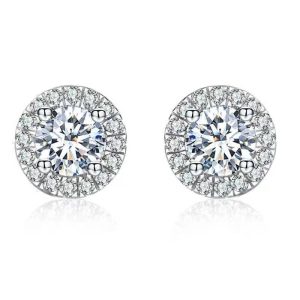 18K White Gold Diamond Bouquet Stud Earrings, 0.20Tcw  | Womens Diamonds