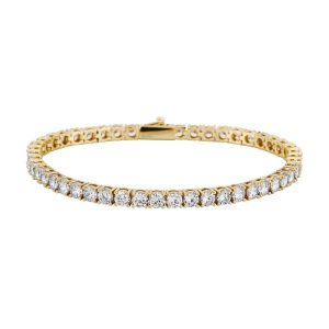 18K Yellow Gold Diamond Tennis Bracelet  | Womens Diamonds