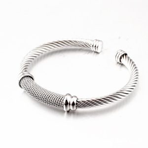 4Mm Cable Station Bracelet W/ Diamonds  | Womens Bracelets