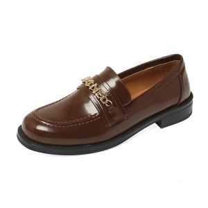 Andrea Leather Chain Loafers  | Womens Loafers