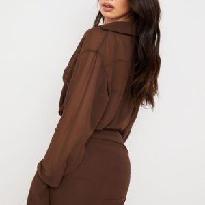 Aurora Long-Sleeve Wrap Top  | Womens Tops