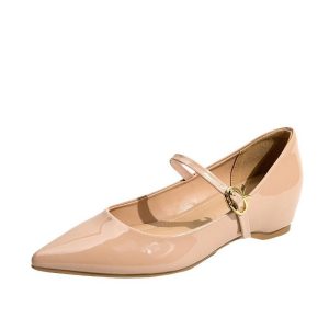 Emilia Leather Mary Jane Ballerina Flats  | Womens Ballerina Flats