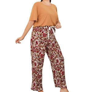 Floral Jacquard Straight-Leg Trousers  | Womens Tailored Suiting