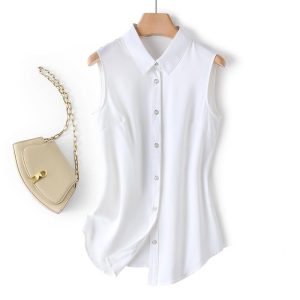 Gleam Embellished Heavy Satin Shirt  | Womens Tops