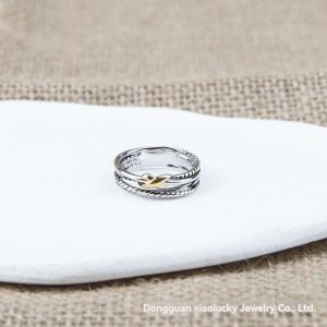 Helena Ring With Diamonds And 18K Gold In Silver, 12Mm  | Womens Rings