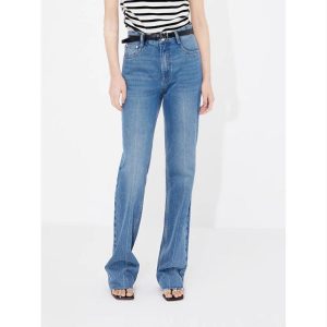 Jekyll Faded Denim Jeans With Curb Chain Detail  | Womens Jeans