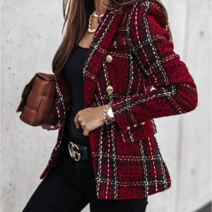 Kidman Plaid Tweed Lady Jacket  | Womens Tailored Suiting