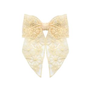 Madelyn Floral Lace Bow Barrette  | Womens Hair Accessories