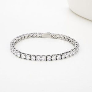 Matrix Rhodium-Plated Round-Cut Crystal Tennis Bracelet  | Womens Bracelets