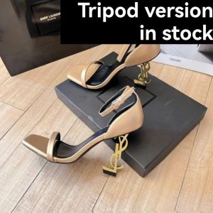 Opyum Bicolor Ysl-Heel Slide Sandals  | Womens Pumps & Heels