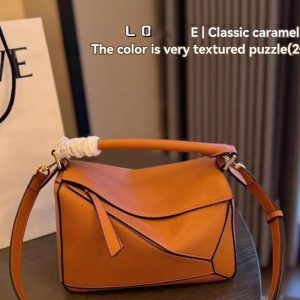 Puzzle Edge Small Top-Handle Bag In Bicolor Leather  | Womens Shoulder Bags