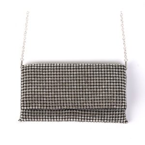 Pyramid Envelope Mesh Clutch Bag  | Womens Clutches & Pouches