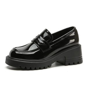 Readmid Patent Leather Penny Loafers  | Womens Loafers