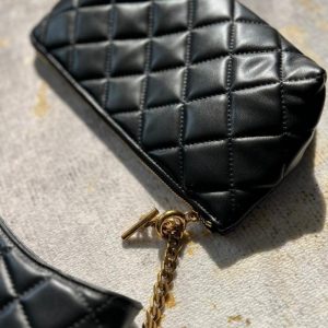 Sade Puffy Large Ysl Clutch Bag In Quilted Smooth Leather  | Womens Clutches & Pouches