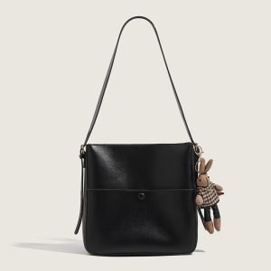 Slim Grained Leather Messenger Bag  | Womens Tote Bags