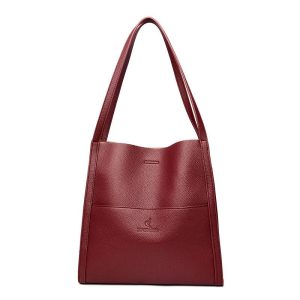 Slim Grained Leather Tote Bag  | Womens Tote Bags