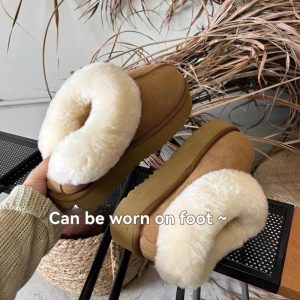 Suede Shearling Cozy Platform Mules  | Womens Mules & Slides