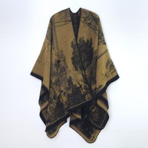 Paisley Cashmere-Blend Printed Poncho  | Womens Scarves & Wraps