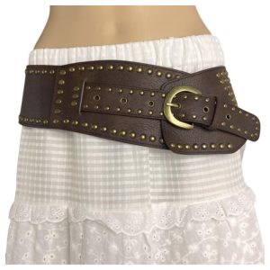 Brindi Studded Leather Pull-Through Belt  | Womens Belts